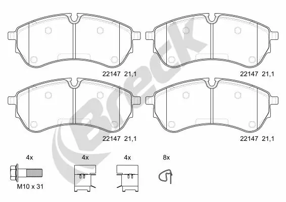 Brake Pad Set, disc brake 22147 00 653 00