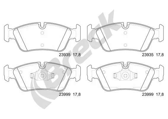 Brake Pad Set, disc brake 23935 00 701 00