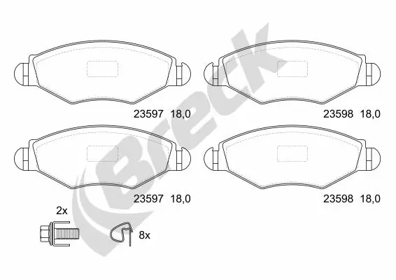 Brake Pad Set, disc brake 23597 00 702 10