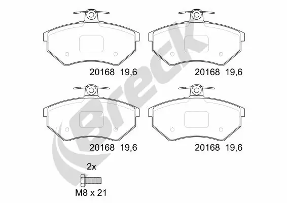 Brake Pad Set, disc brake 20168 10 701 00