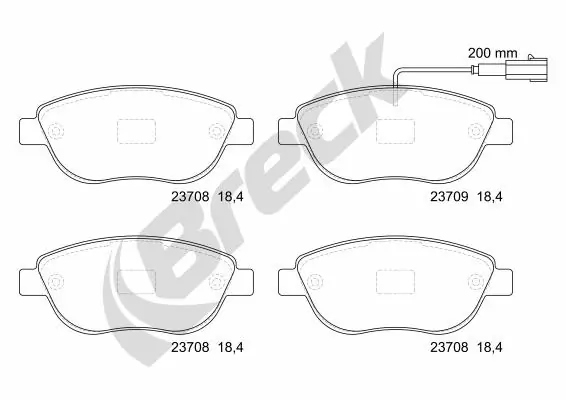 Brake Pad Set, disc brake 23708 00 701 10