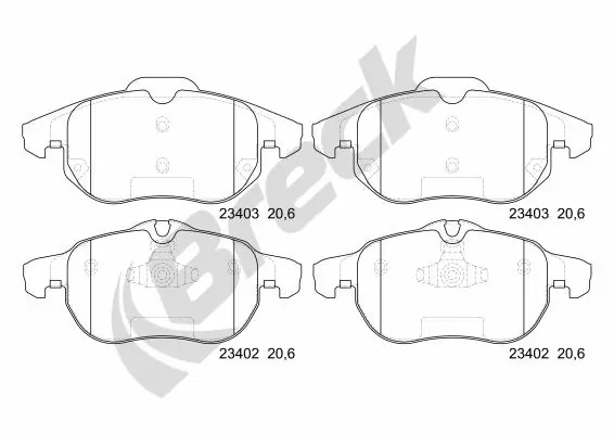 Brake Pad Set, disc brake 23402 00 701 00
