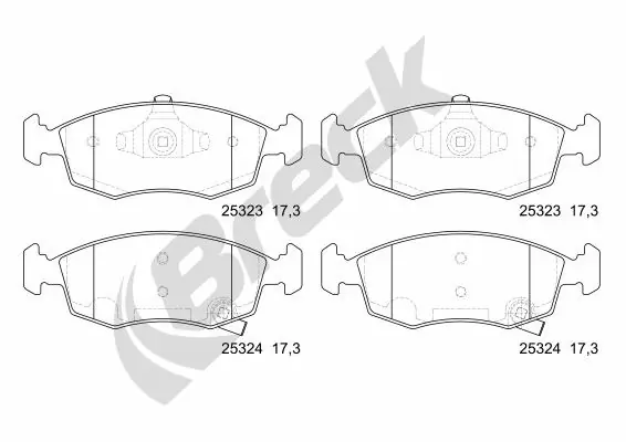 Brake Pad Set, disc brake 25323 00 702 10