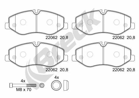 Brake Pad Set, disc brake 22062 00 703 00