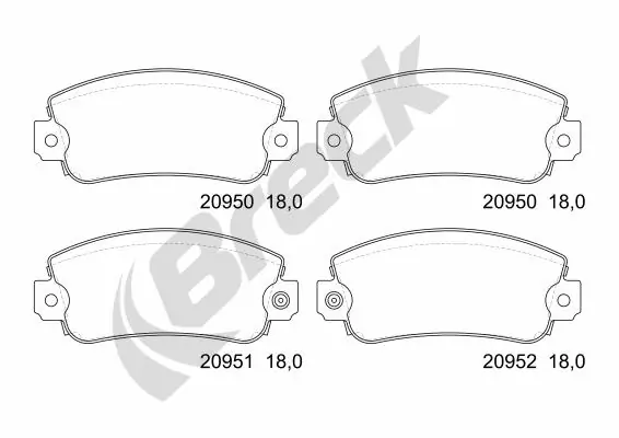 Brake Pad Set, disc brake 20950 00 702 10