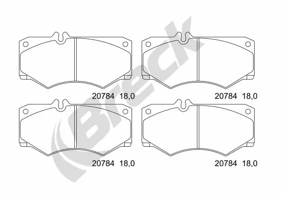 Brake Pad Set, disc brake 20784 00 703 10