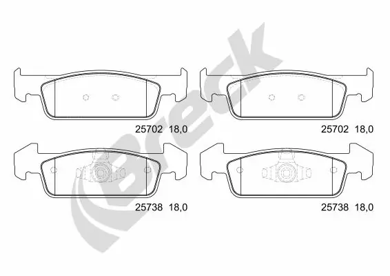 Brake Pad Set, disc brake 25738 00 702 00