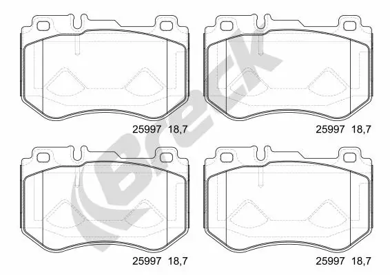 Brake Pad Set, disc brake 25997 00 701 00