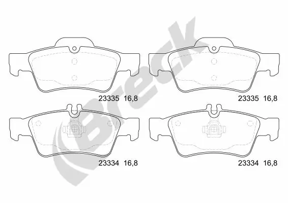 Brake Pad Set, disc brake 23334 00 702 20