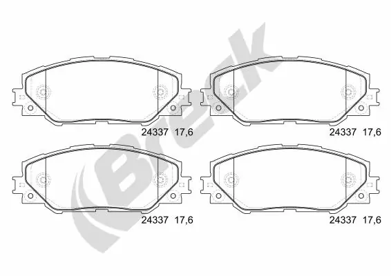 Brake Pad Set, disc brake 24337 00 701 00