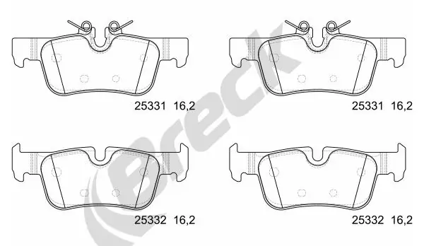 Brake Pad Set, disc brake 25331 00 651 00