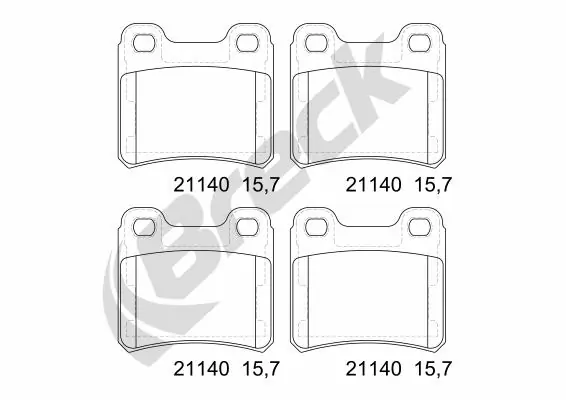 Brake Pad Set, disc brake 21140 00 704 00