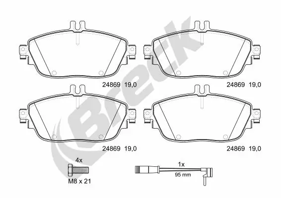 Brake Pad Set, disc brake 24869 00 701 00