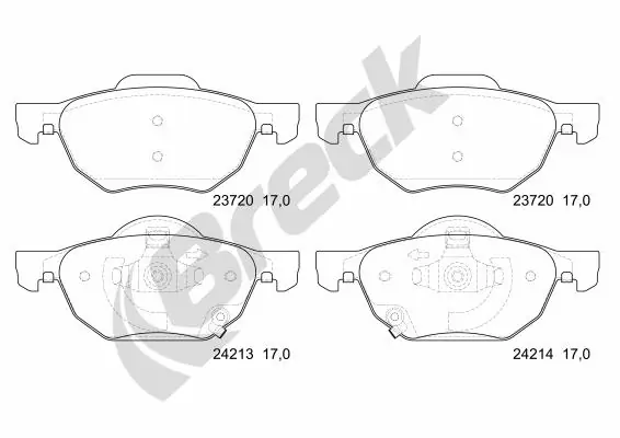 Brake Pad Set, disc brake 23720 00 701 10