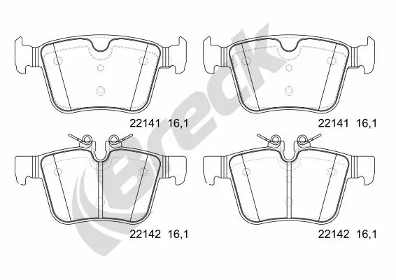 Brake Pad Set, disc brake 22141 00 554 00
