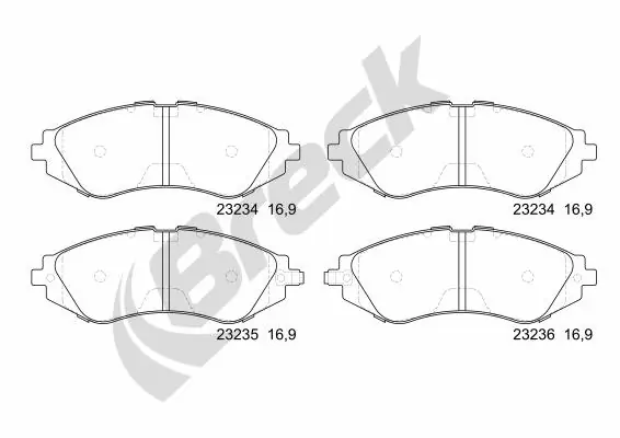 Brake Pad Set, disc brake 23234 00 701 10