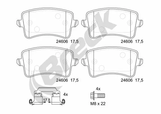 Brake Pad Set, disc brake 24606 00 554 10