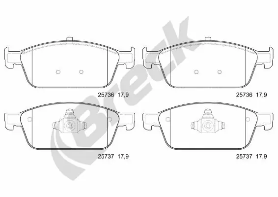 Brake Pad Set, disc brake 25736 00 701 00