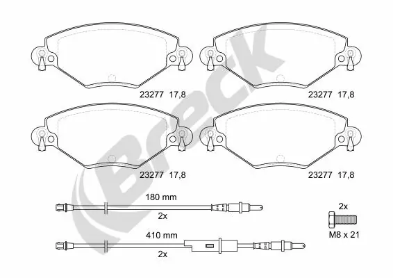 Brake Pad Set, disc brake 23277 00 701 10