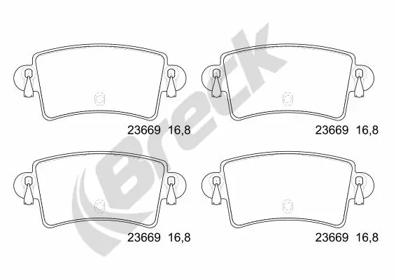 Brake Pad Set, disc brake 23669 00 703 10
