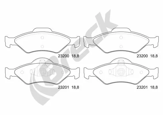 Brake Pad Set, disc brake 23200 00 702 00