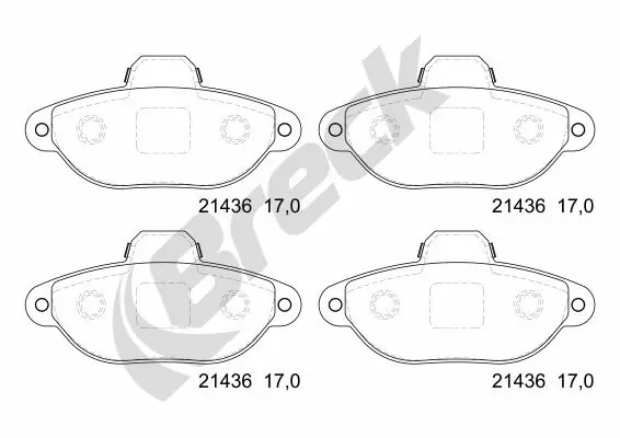 Brake Pad Set, disc brake 21436 00 702 00