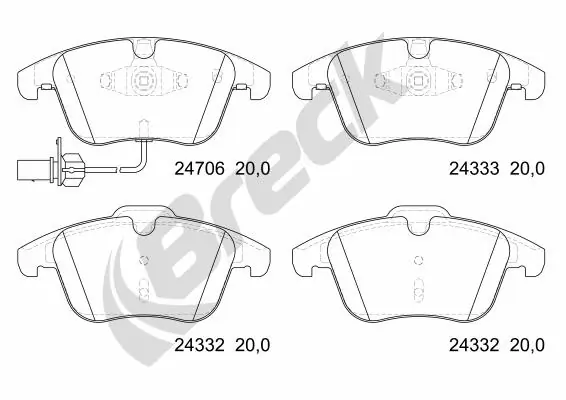 Brake Pad Set, disc brake 24706 00 551 10