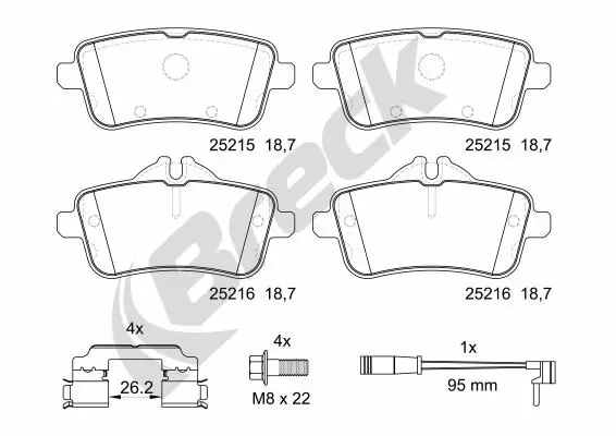 Brake Pad Set, disc brake 25215 00 554 00