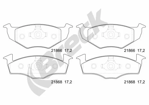 Brake Pad Set, disc brake 21866 10 702 00