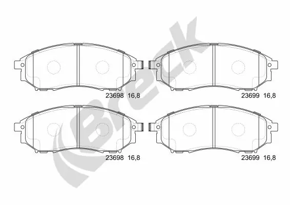 Brake Pad Set, disc brake 23698 00 701 00
