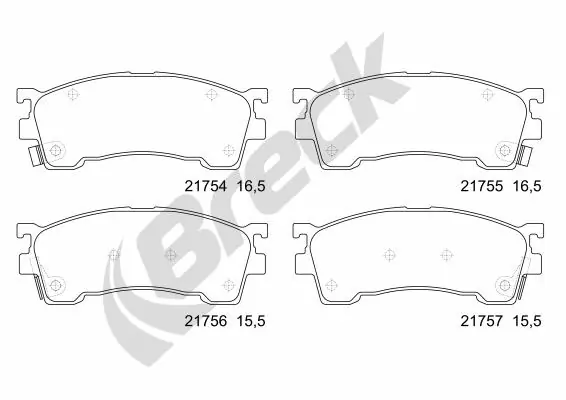 Brake Pad Set, disc brake 21754 00 701 10