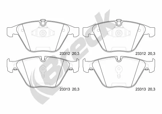 Brake Pad Set, disc brake 23312 00 551 20