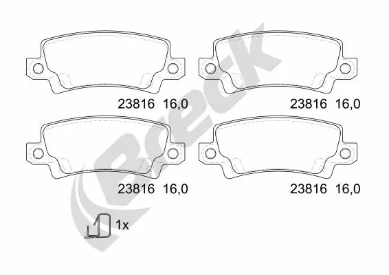Brake Pad Set, disc brake 23816 00 704 10