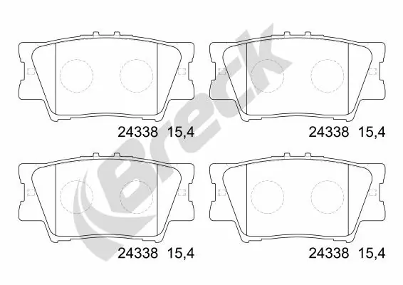 Brake Pad Set, disc brake 24338 00 704 00