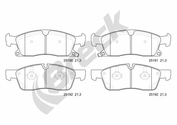 Brake Pad Set, disc brake 25190 00 551 00
