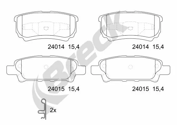 Brake Pad Set, disc brake 24014 00 702 10