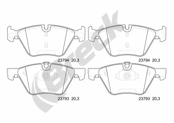 Brake Pad Set, disc brake 23794 00 701 00