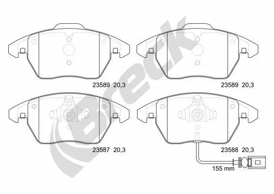 Brake Pad Set, disc brake 23587 00 701 10