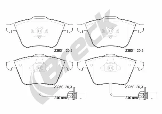 Brake Pad Set, disc brake 23950 00 552 10
