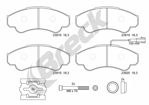 Brake Pad Set, disc brake 23919 00 703 10