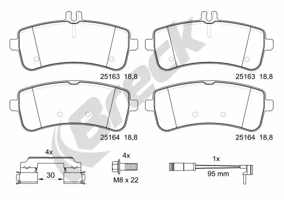 Brake Pad Set, disc brake 25163 00 553 00