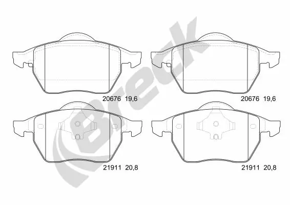 Brake Pad Set, disc brake 21911 00 701 10