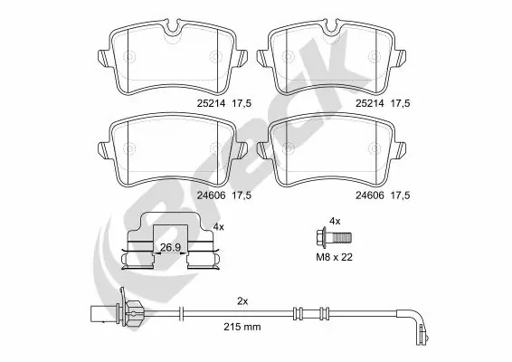 Brake Pad Set, disc brake 25214 00 554 10