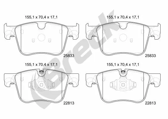 Brake Pad Set, disc brake 22813 00 701 00