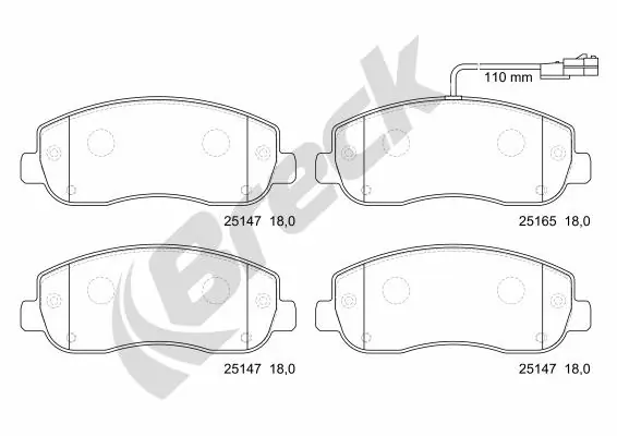 Brake Pad Set, disc brake 25147 00 703 10