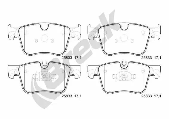 Brake Pad Set, disc brake 25833 00 701 00