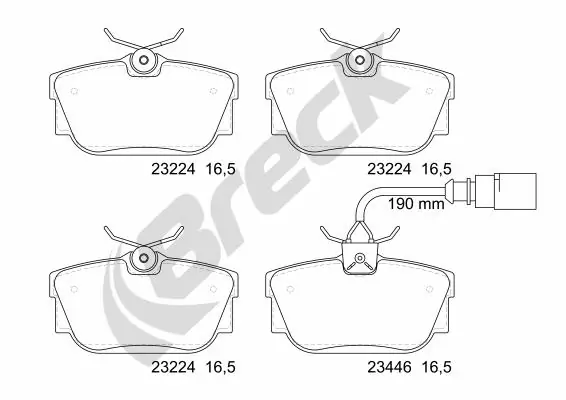 Brake Pad Set, disc brake 23224 00 702 10
