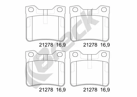 Brake Pad Set, disc brake 21278 10 701 00