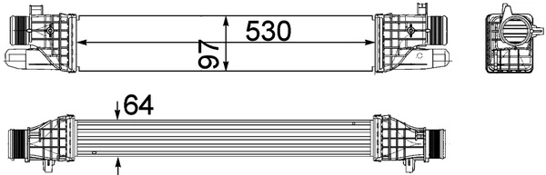 Charge Air Cooler BEHR *** PREMIUM LINE *** CI 257 000P