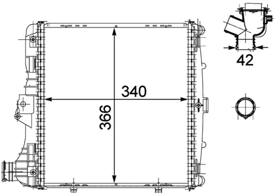 Radiator, engine cooling BEHR *** PREMIUM LINE *** CR 782 000P